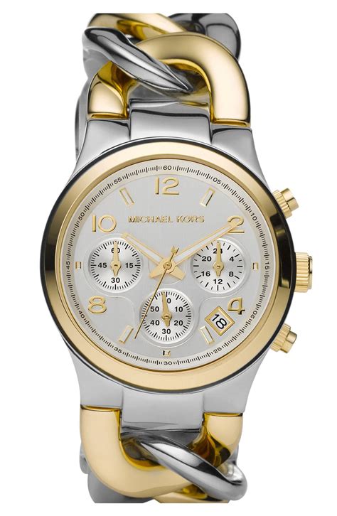 michael kors chain bracelet chronograph watch 38mm|michael kors watch couple.